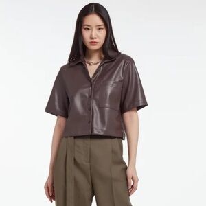 Apparis Martine vegan leather shirt